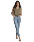 ფოტო #4 პროდუქტის Women's V-Neck Sleeveless Cropped Top