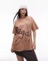 Фото #1 товара Topshop Art Museum graphic Degas oversized tee in brown