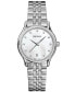 ფოტო #1 პროდუქტის Women's Swiss Beleganza Diamond (1/20 ct. t.w.) Stainless Steel Bracelet Watch 32mm
