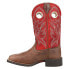 Justin Boots Liberty Water Buffalo Embroidery 11" Wide Square Toe Womens Brown,
