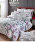 100% Cotton Lotus Flower Print Duvet Cover Set With Matching Pillow Cases Queen