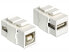 Delock 86320 - White - USB 2.0 A - USB2.0 B - 16.8 mm - 34.4 mm - 22.3 mm