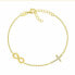 Фото #1 товара Infinity & Cross Gold Plated Bracelet for Women BRC178Y