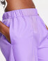 ASOS DESIGN elastic waist tailored trouser in purple