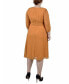 Фото #2 товара Plus Size 3/4 Sleeve Clip Dot Dress