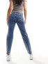 Фото #2 товара Noisy May Moni high waisted straight jeans in mid wash blue