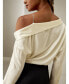 Фото #5 товара Women's Silk Chic One-Shoulder Top for Women