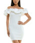 Juniors' Ruffled Off-The-Shoulder Bodycon Dress