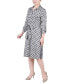 ფოტო #3 პროდუქტის Petite 3/4 Sleeve Roll Tab Shirtdress