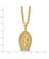 Crystal Our Lady of Guadalupe Pendant Curb Chain Necklace