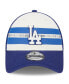 Фото #3 товара Men's White, Royal Los Angeles Dodgers Team Stripe Trucker 9Forty Snapback Hat