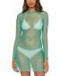 Women's Network Metallic Long-Sleeve Swim Cover-Up