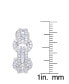 ფოტო #2 პროდუქტის Cubic Zirconia Link Hoop Earrings in Silver Plate