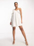 Фото #7 товара Forever New drape bow shoulder mini dress in ivory