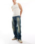 Weekday Galaxy loose fit baggy jeans in heavy blue wash