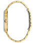 ფოტო #2 პროდუქტის Men's Futuro Diamond Dress Diamond-Accent Gold-Tone Stainless Steel Bracelet Watch 42mm