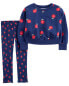 Toddler 2-Piece Apple Sweatshirt & Pant Set 3T