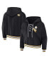 ფოტო #1 პროდუქტის Women's Black Pittsburgh Steelers Plus Size Lace-Up Pullover Hoodie