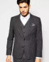 Фото #1 товара ASOS Slim Blazer In 100% Wool In Charcoal