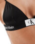 Фото #2 товара Calvin Klein CK 96 triangle bralette bikini top in black