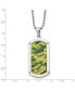 ფოტო #3 პროდუქტის Polished Camouflage Enameled Dog Tag on a Ball Chain Necklace