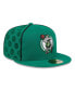 Фото #3 товара Men's Kelly Green Boston Celtics Piped and Flocked 59Fifty Fitted Hat