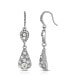 Silver-Tone Crystal Drop Earrings