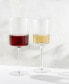 Elle Fluted Cylinder White Wine Glasses, Set of 2