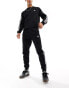 Фото #2 товара adidas Originals three stripe joggers in black