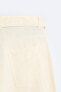 Linen - cotton trousers with belt