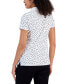 Фото #2 товара Women's Dot-Print Quarter-Button Polo Top