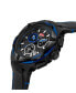 Men's Motore Chronograph Black Genuine Leather Strap Watch 45mm