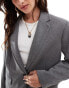 Фото #2 товара Stradivarius jersey blazer in dark grey