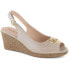 Фото #1 товара Wedge sandals with a decoration Vinceza W JAN299, beige