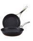 Фото #1 товара Nouvelle Copper Luxe Onyx Hard-Anodized Nonstick Twin Pack Skillet