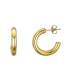ფოტო #1 პროდუქტის Gold-Tone Stainless Steel Hoop Earrings