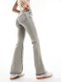 Monki Katsumi low rise flared leg jeans in beige tint Beige Tönung, W32 - фото #5