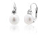 Фото #3 товара White gold earrings with crystal and pearl 745 235 001 00102 0700000