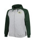 ფოტო #4 პროდუქტის Men's Heather Gray Green Bay Packers Big and Tall Fleece Raglan Full-Zip Hoodie Jacket