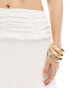 Фото #3 товара Something New X Cenit Nadir textured jersey mini skirt co-ord in white