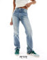 Фото #2 товара Stradivarius STR Petite comfort fit straight leg jean in mid blue