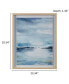 Sparkling Sea Framed Glass and Single Matted Abstract Landscape Coastal Wall Art