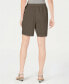 Karen Scott women's Lisa Pull On Short Comfort Waist Drawstring Portobello XS