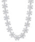 Фото #1 товара Arabella cubic Zirconia Flower Cluster 18" Collar Necklace in Sterling Silver