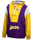 Фото #3 товара Men's Los Angeles Lakers Highlight Reel Windbreaker Half-Zip Hoodie Jacket