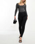 Фото #2 товара ASOS DESIGN Hourglass push up skinny jean in black - BLACK