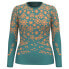 SMARTWOOL Intraknit Thermal Merino 200 Pattern Crew Long sleeve base layer Cascade / Apricot, M - фото #2