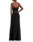 Фото #2 товара Aqua Embellished 284287 Scuba Crepe Gown Black Dress size 2
