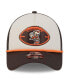 Фото #3 товара Men's Stone/Brown Cleveland Browns 2024 Sideline Historic 9FORTY A-Frame Trucker Adjustable Hat