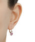 ფოტო #4 პროდუქტის Lab-Grown Pink Sapphire (2 ct. t.w.) & Cubic Zirconia Heart Drop Earrings in 14k Gold